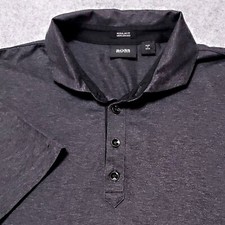 HUGO BOSS POLO MENS CHARCOAL GREY KNIT XL NWOT