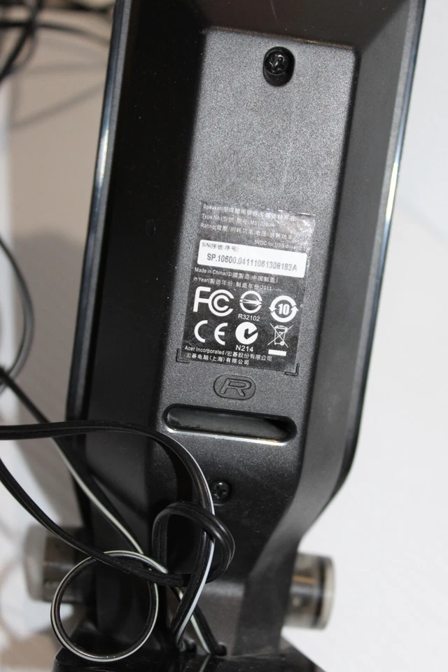 Acer MS1238UA USB Universal Computer PC Speakers & 3.5mm Jack Black - Image 4 of 4