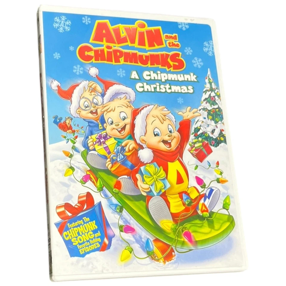 Alvin & Chipmunks 20" Christmas Standing Plush Stocking “Tried To Be Good” w DVD - Image 4 of 4