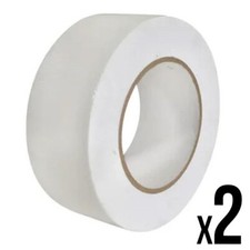 DUCT GAFFER TAPE WHITE HEAVY DUTY STRONG WATERPROOF CLOTH MESH 48mm x 50m x2