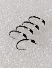 5 x Black White Vicar Trout Buzzers Buzzer Flies Grub Size 10
