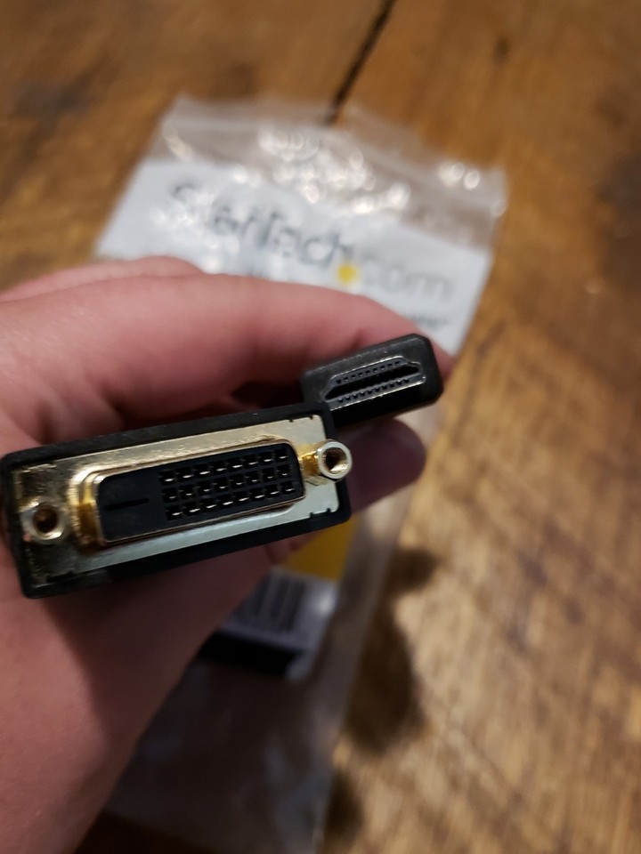 StarTech HDMI Male to DVI-D Female Video Cable Adapter 0.65FT - Black ...