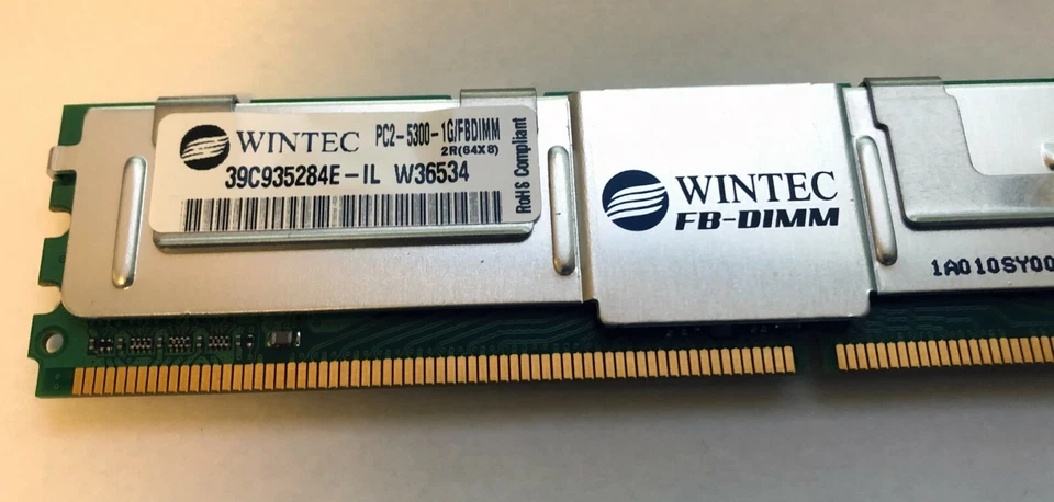 Wintec 39C935284E-IL W36534 PC2-5300/2GB (2 X 1GB) RAM/ ECC Memory 240 PIN - Image 2 of 3