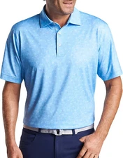 PETER MILLAR Crown Sport Show Me The Way Performance Jersey Polo Shirt Blue Sz L