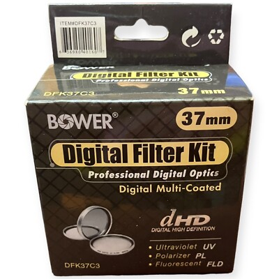 Bower 37mm 3pc Digital Filter Kit PL  UV  F DL Filter Set Made In Japan