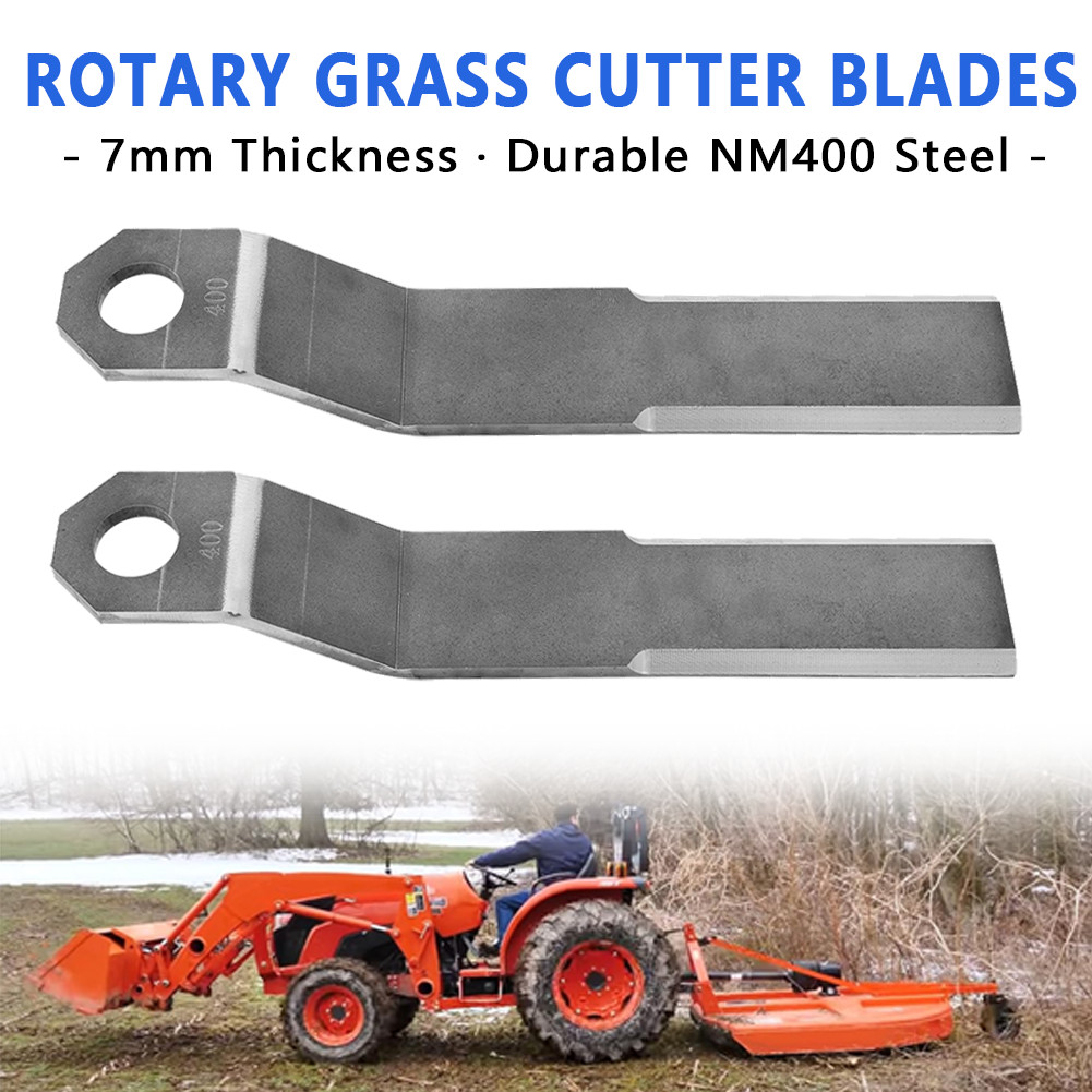 PAIR Mower Rotary Grass Cutter Steel Blades 7mm For Mower King Skidsteer AR400