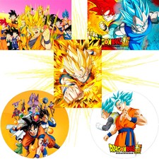 CIALDE PER TORTA CAKE CUPCAKE DRAGON BALL GOKU OSTIA A4 TONDA BISCOTTI
