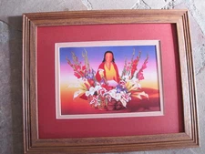 R C Gorman, FLORACITA  Framed, matted Navajo print 11 x 14 