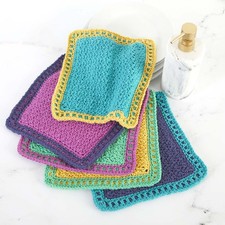 Willow Yarns  Bold Borders Dishcloths Crochet Kit