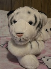 22 Animal Alley Toys R Us White Siberian Snow Tiger Blue Eyes Large Vintage