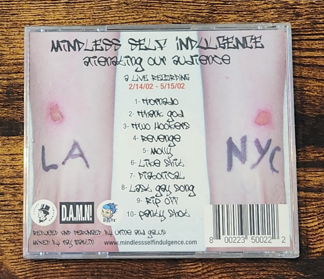 ■[廃盤] MINDLESS SELF INDULGENCE ライブアルバムCD Alienating Our Audience: Live by Mindless Self Indulgence (CD, Sep