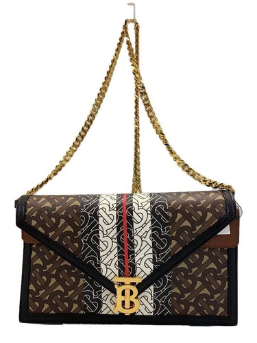 BURBERRY Shoulder Bag PVC x Leather Brown Monogram Crossbody 8019337 Used