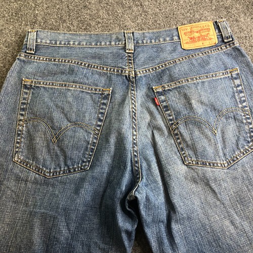 Levis 569 Jeans Men 36x30 Blue Denim Y2K Baggy Loose Fit Straight Leg Skate - Picture 10 of 13