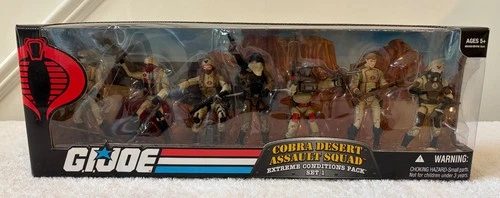 Hasbro G.I. Joe 25th Anniversary COBRA DESERT ASSAULT SQUAD SET 3.75 SEALED