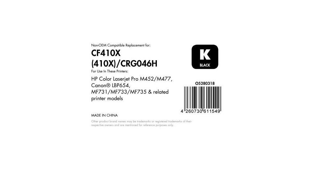 Тонер премиум-класса для ОФИСА - альтернатива HP 410X (CF410X) - schwarz