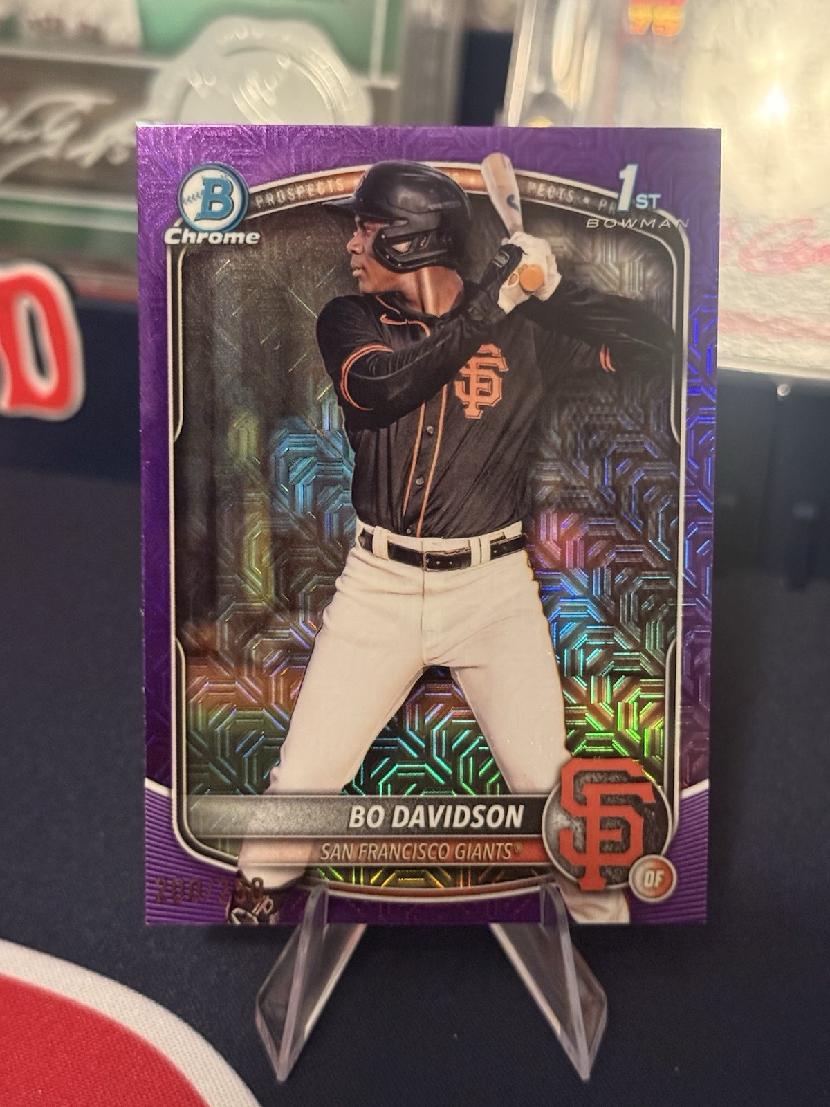 2025 Bowman Chrome - Prospects Bo Davidson #BCP-206 Purple Wave Refractor /250 