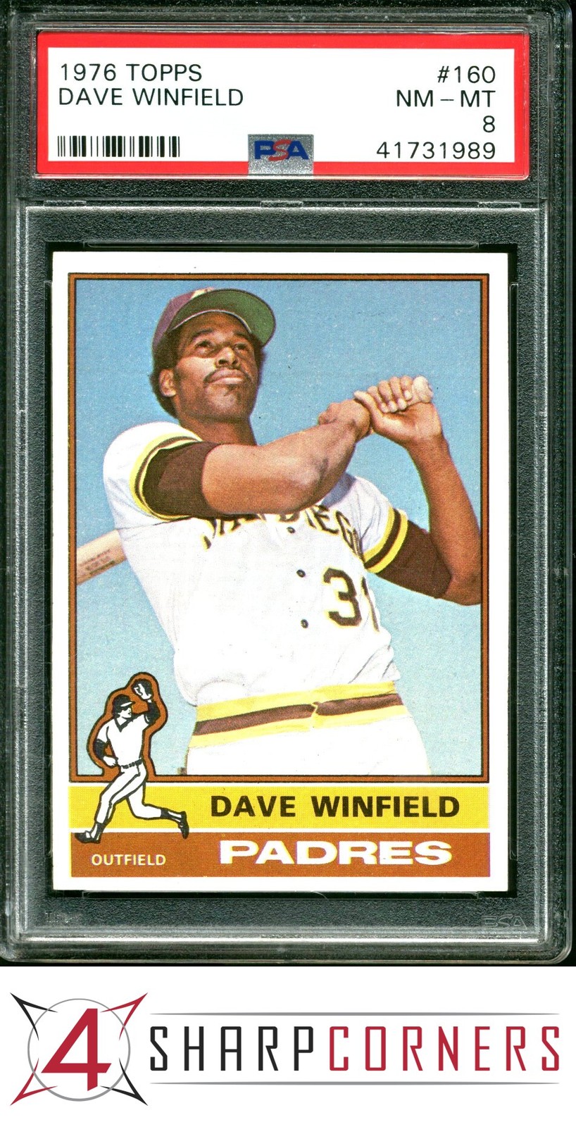 1976 TOPPS #160 DAVE WINFIELD PADRES HOF PSA 8