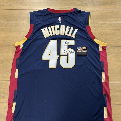 Donovan Mitchell Signed Cavs Jersey Autographed COA #45