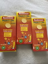 Lot Of 3 Redoxon Vitamin C Tablets  Orange Flavor, Effervescent Double Action
