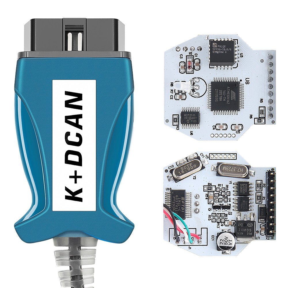 Câble diagnostic K+DCAN FTDI pour entretien et codage de voitures BMW OBD2