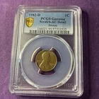 1982-D PCGS Genuine Scratch AU Detail Transitional Copper 3.11 grams