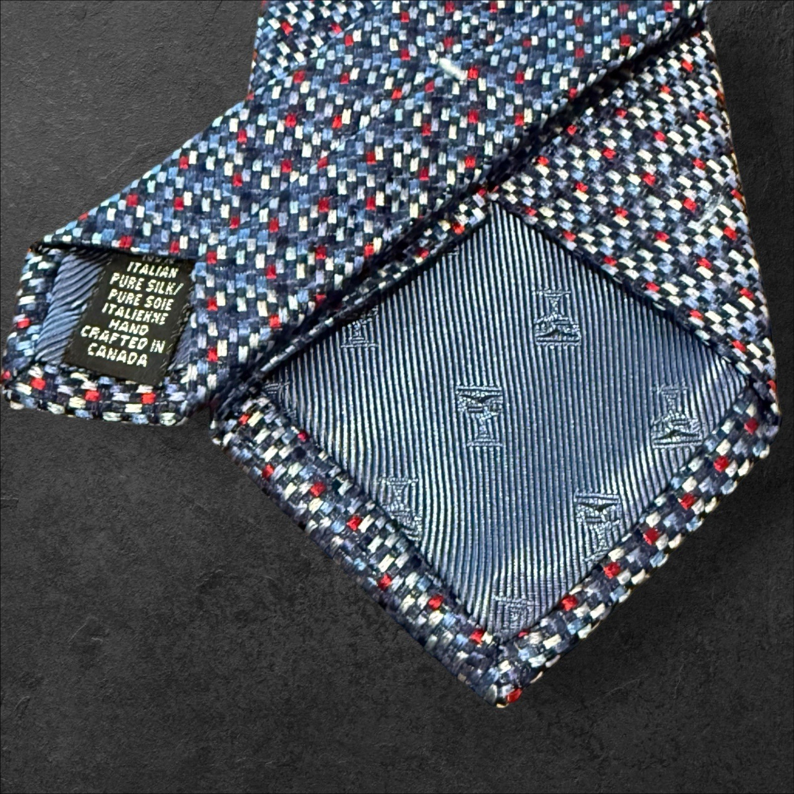 Andrews Inc Glendora Men’s Necktie Italian Silk Micro Pattern Tie 3.5" X 60"