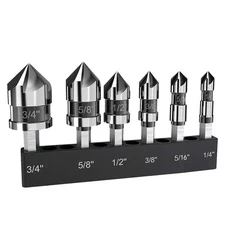 M35 Cobalt Countersink Drill Bit Pro-Grade 6pc Cobalt Countersink Bits Set | ...