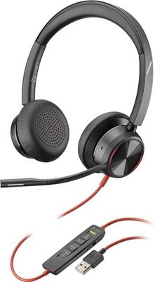 Poly - Blackwire 8225 kabelgebundenes Headset mit Mikrofon mit Ausleger (Plantronics)