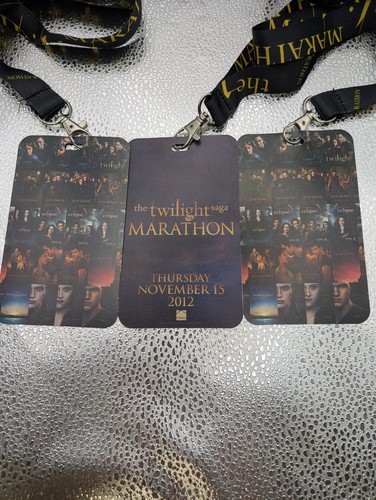 Twilight Saga MARATHON Lanyard w Badge 2012 x3