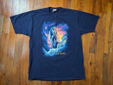 Vintage 1994 Disney Lion King Mufasa in Clouds Dark Blue Size XL mint cond.