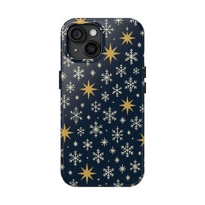 Stylish Snowflake Phone Cases for Winter, Tough Phone Cover Gift NEW