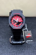 Casio G-Shock GA2100 CasiOak Red Mod Custom Dial, Bezel Hour Markers