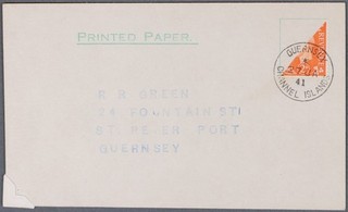 MayfairStamps Guernsey 1941 2d Bisect Stamp to St. Peter Port Cover cca_45513