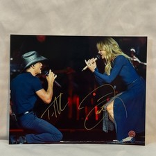 TIM MCGRAW & FAITH HILL DUAL SIGNED AUTOGRAPHED 8X10 PHOTOGRAPH AUTHENTIC w/ COA