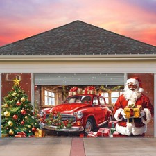 7 X 16 Ft Christmas Garage Door Cover Banner Christmas Garage Door Decoration...