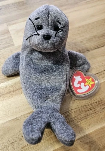 VINTAGE TY SLIPPERY the SEAL TY BEANIE BABY JANUARY 17 1998 ACTUAL PHOTO MiNT