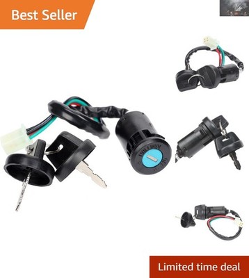 Compact 24V Ignition Switch with Keys for 50-250cc Electric Scooters & ATVs
