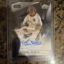 Topps Star Wars Chrome Black Admiral Ackbar Autograph Card Tim Rose