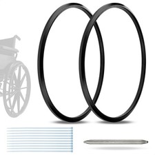 24"x1" Solid Wheelchair Tires - Flat-Free Polyurethane Replacement for Manual Wh
