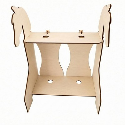 Nataral Rak Horse-Head Display Rack Natural Wood Color Storage Item 57 Cm Tall ...