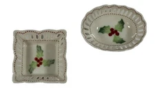 Trinket Dish Andrea By Sadek Porcelain Dish Basket Holly Set Of 2