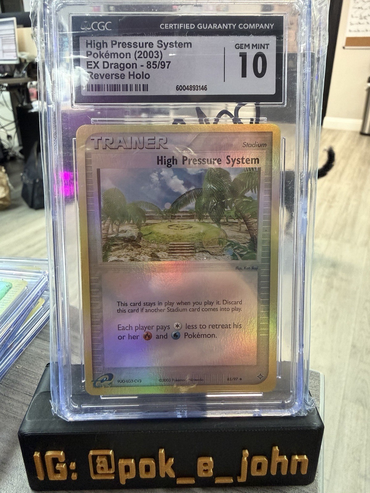High Pressure System Reverse Holo Ex Dragon 85/97 Pokemon CGC 10