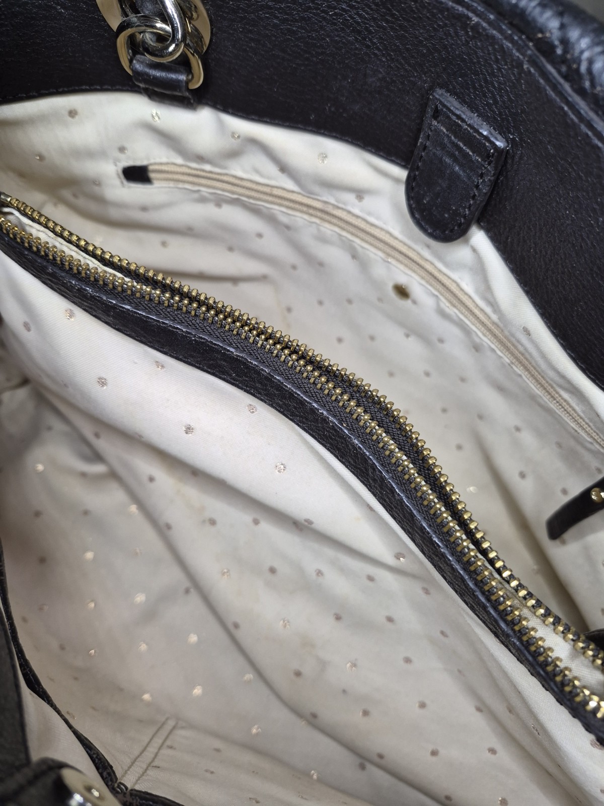 Kate Spade New York Gold Coast Maryanna Quilted Black Leather Tote Bag thumbnail 8