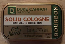 Duke Cannon Supply Co. Solid Cologne for Men Bourbon (Woodsy, Charred Oak Barrel
