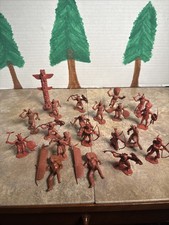 Lot OF MARX 54MM RED-BROWN INDIANS