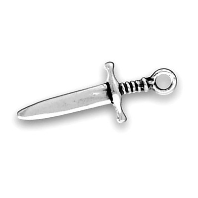 Dolch Messer Charm Sterling Silber Anhänger Schwert 3D