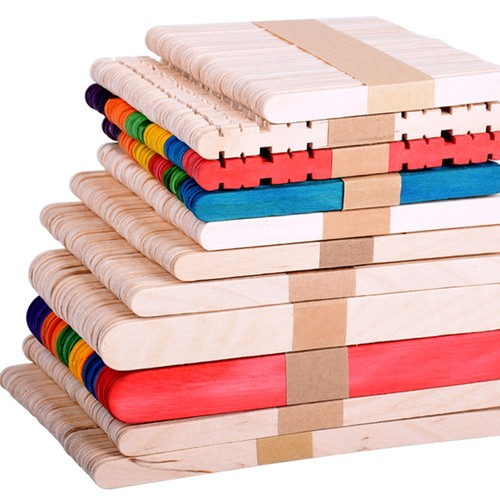 400 Pcs Mini Wood Stick Craft Handmade Ice Cream Sticks Wooden DIY - Imagen 9 de 11