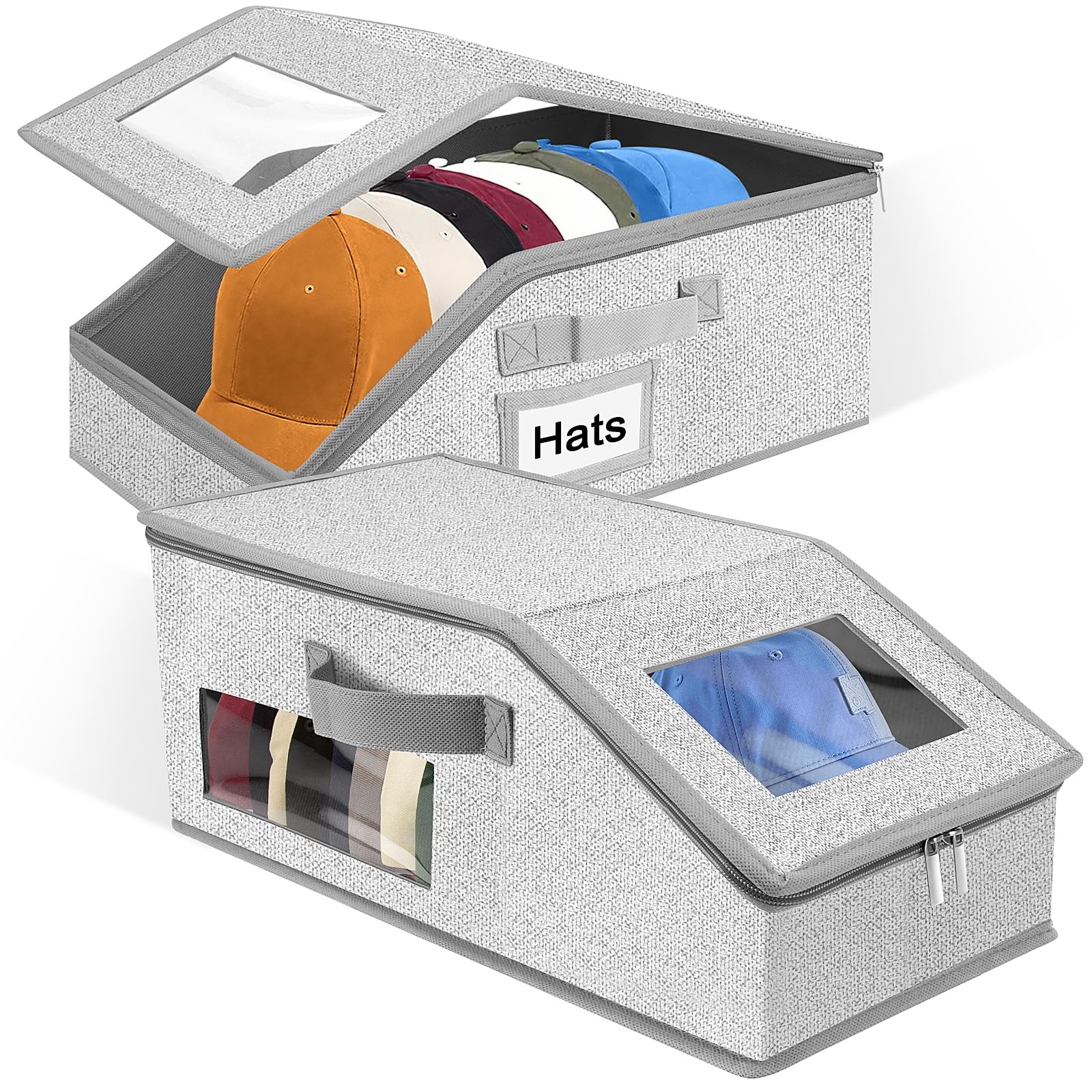 2 Pack Stackable Baseball Cap Organizer & Hat Sto… - image 1