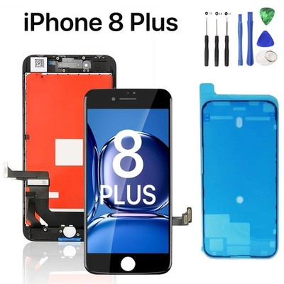 iPhone 8 Plus Retina LCD & Touchscreen Digitalisierer Austausch Set - Schwarz