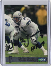 WALTER JONES NFL Seahawks 1998 Pacific Auto Autographed Signed #395 Card